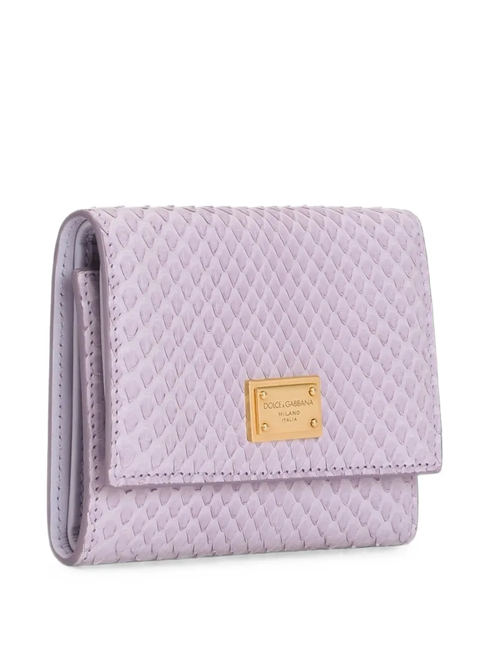 Dolce & Gabbana Portemonnee met python-effect Paars