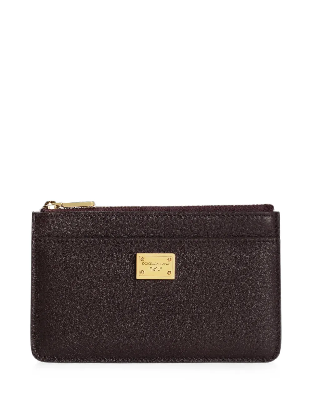 Dolce & Gabbana calfskin card holder - Braun