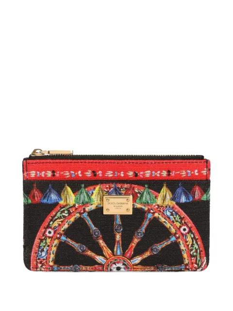 Dolce & Gabbana Carretto-print canvas card holder