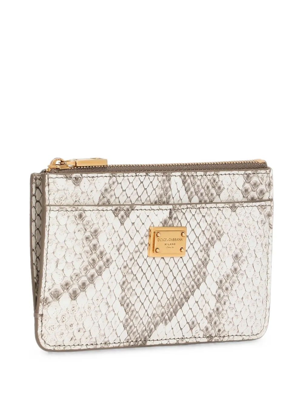 Dolce & Gabbana Pasjeshouder met python-effect Wit