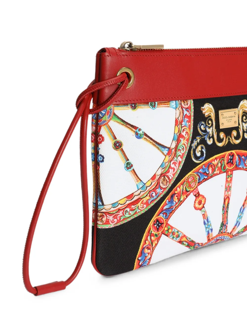 Dolce & Gabbana Canvas toilettas met Carretto-print Wit