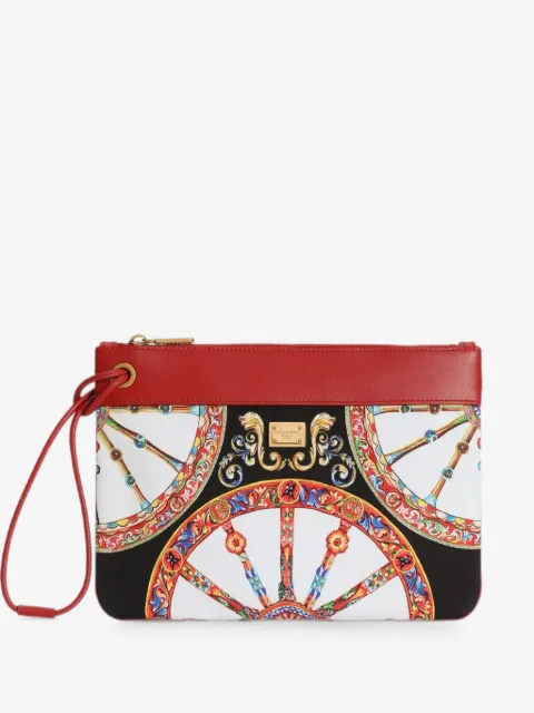 Dolce & Gabbana toiletry bag in Carretto-print canvas
