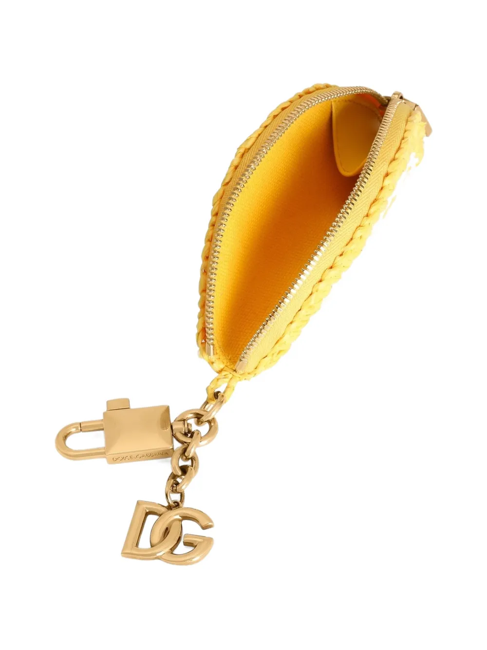 Dolce & Gabbana Raffia sleutelhanger Geel