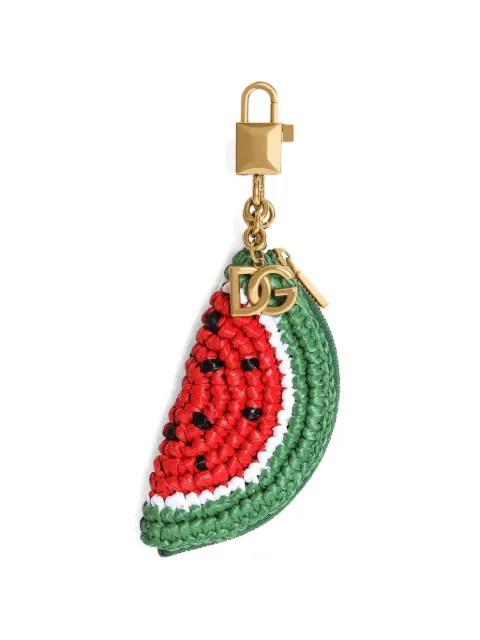 Dolce & Gabbana raffia charm key ring