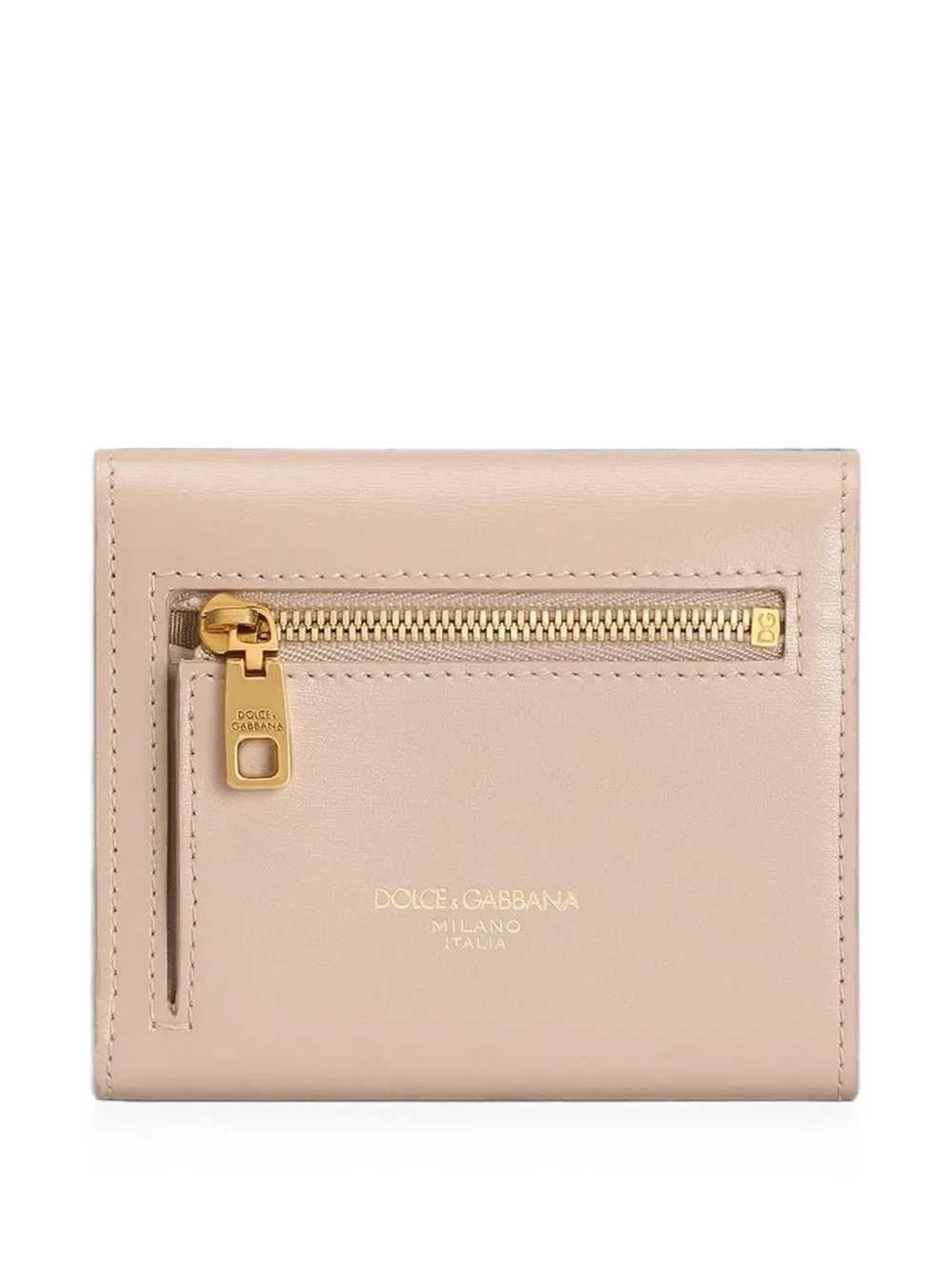 Dolce & Gabbana Marlene kalfsleren portemonnee Beige