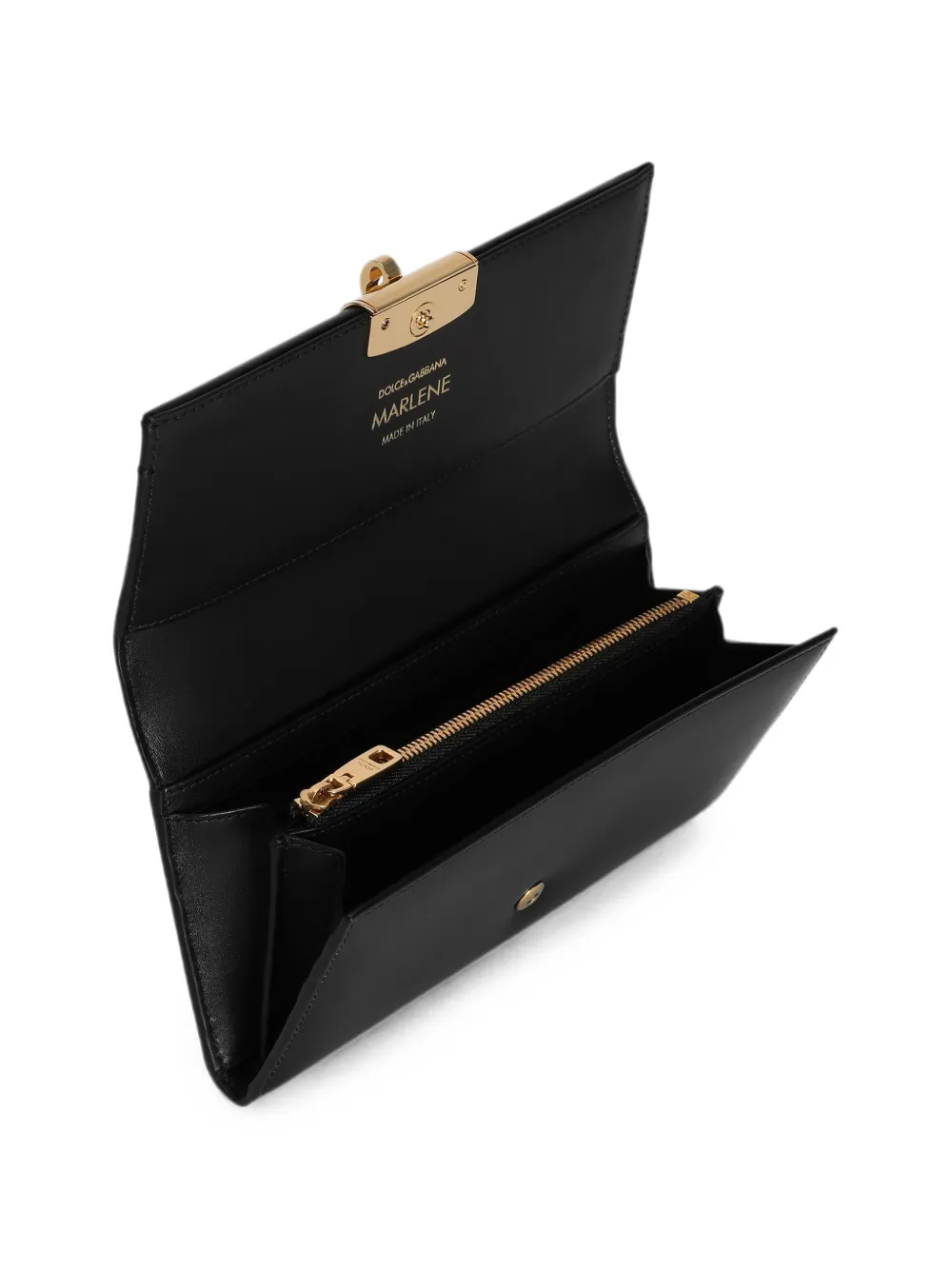 Dolce & Gabbana Marlene kalfsleren portemonnee Zwart