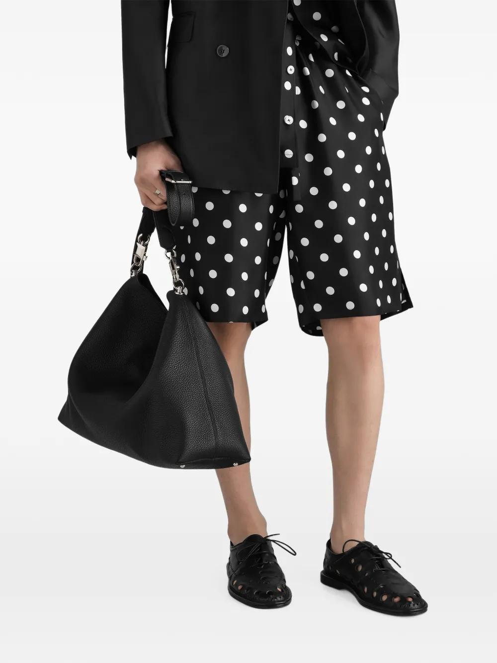 Dolce & Gabbana Vittoria kalfsleren schoudertas Zwart