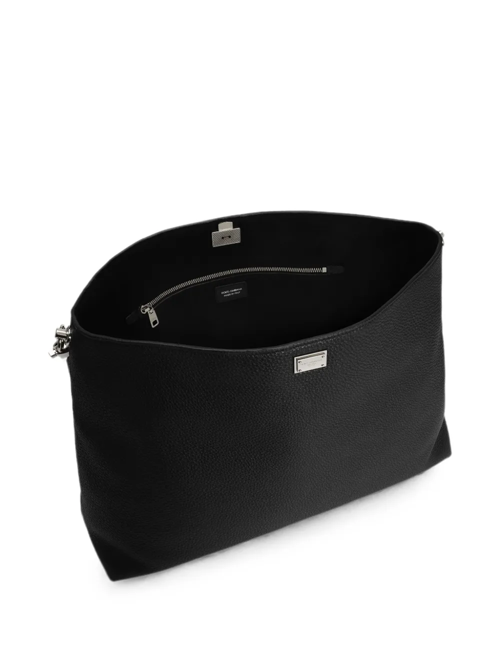 Dolce & Gabbana Vittoria kalfsleren schoudertas Zwart