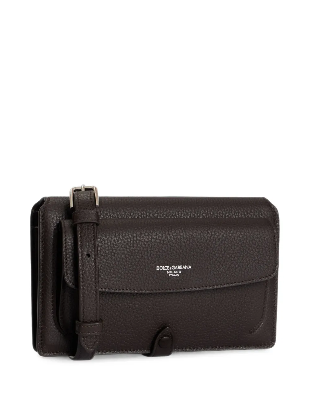Dolce & Gabbana Kalfsleren crossbodytas Bruin