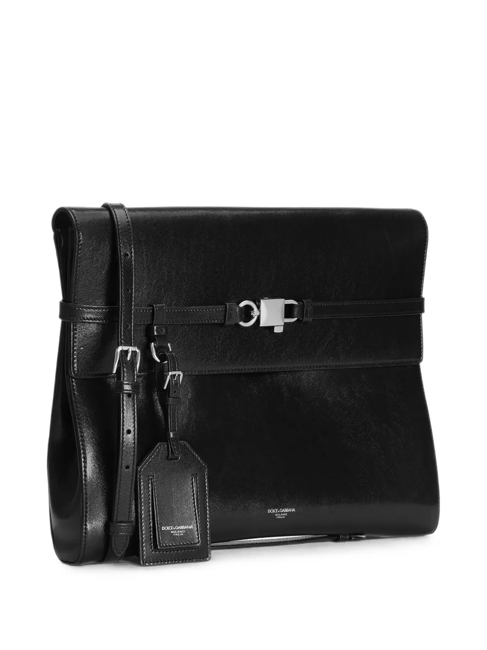 Dolce & Gabbana Clutch van kalfsleer met slot Zwart