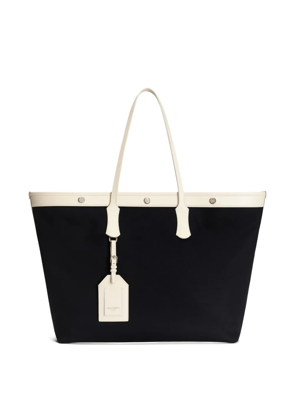 Dolce & Gabbana Borsa shopper Atene in cotone - Nero