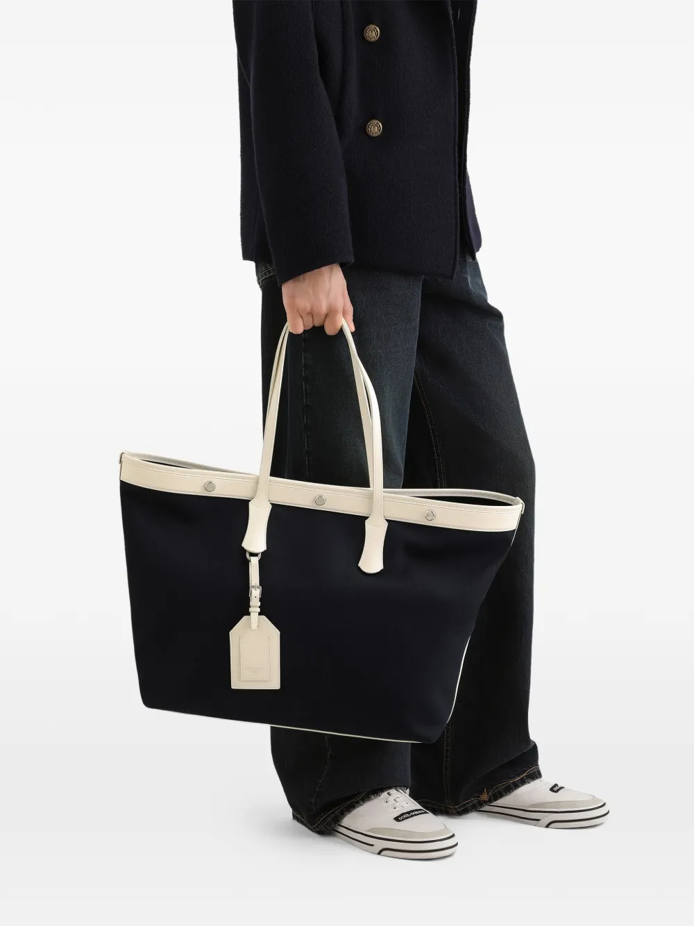 Dolce & Gabbana Atene katoenen shopper Zwart