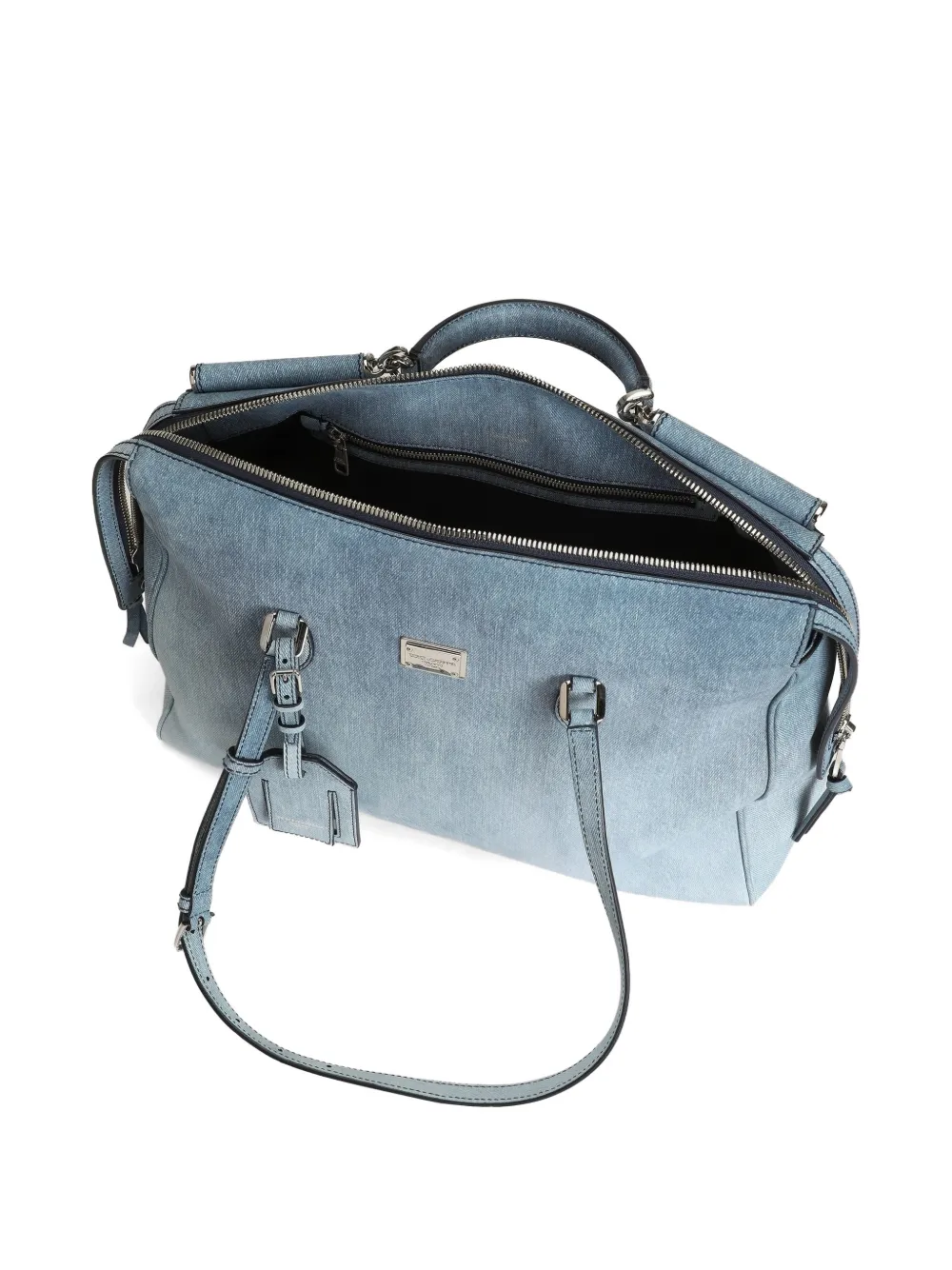 Dolce & Gabbana Vittoria handtas van nubuck denim Blauw