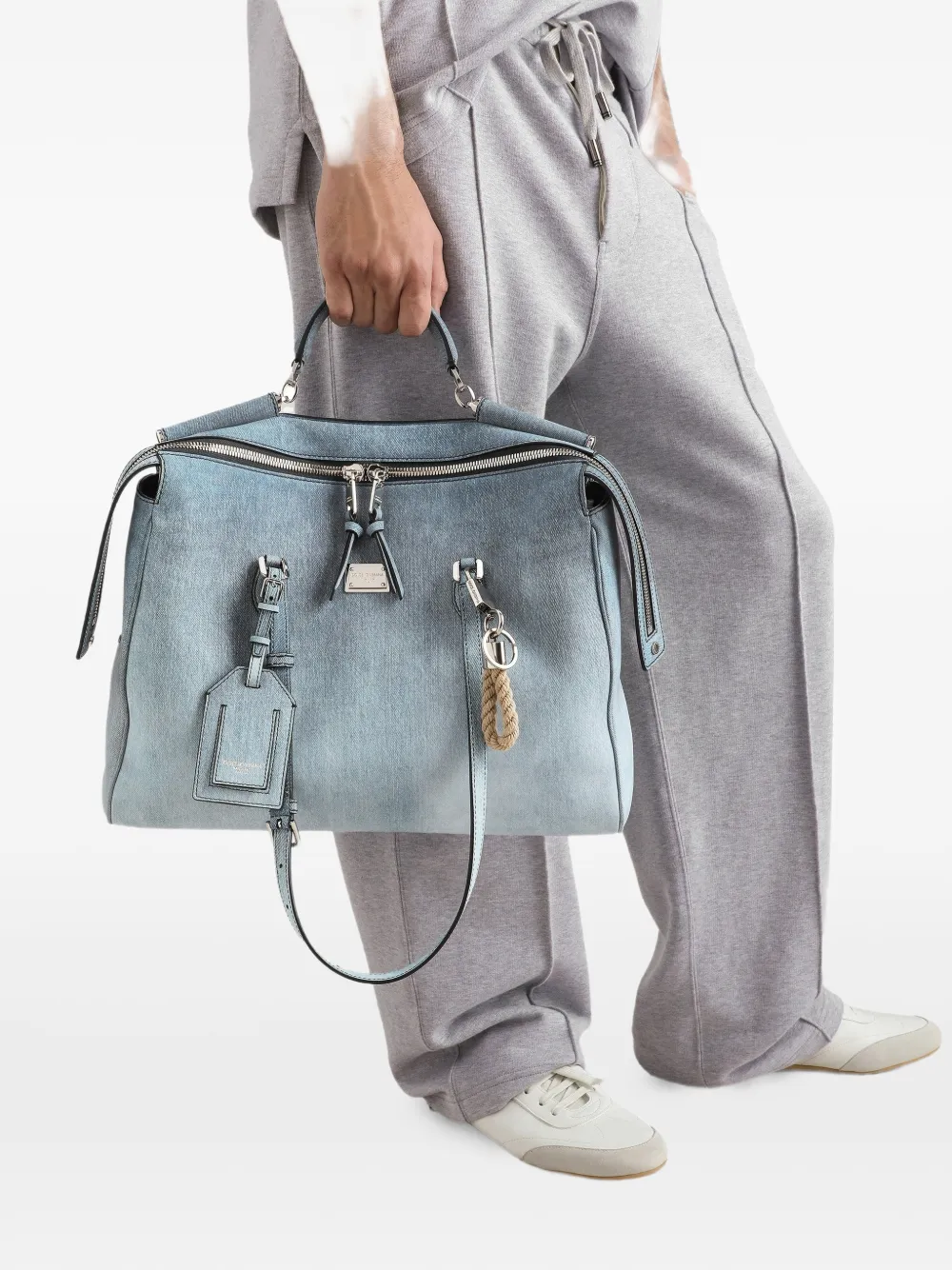 Dolce & Gabbana Vittoria handtas van nubuck denim Blauw