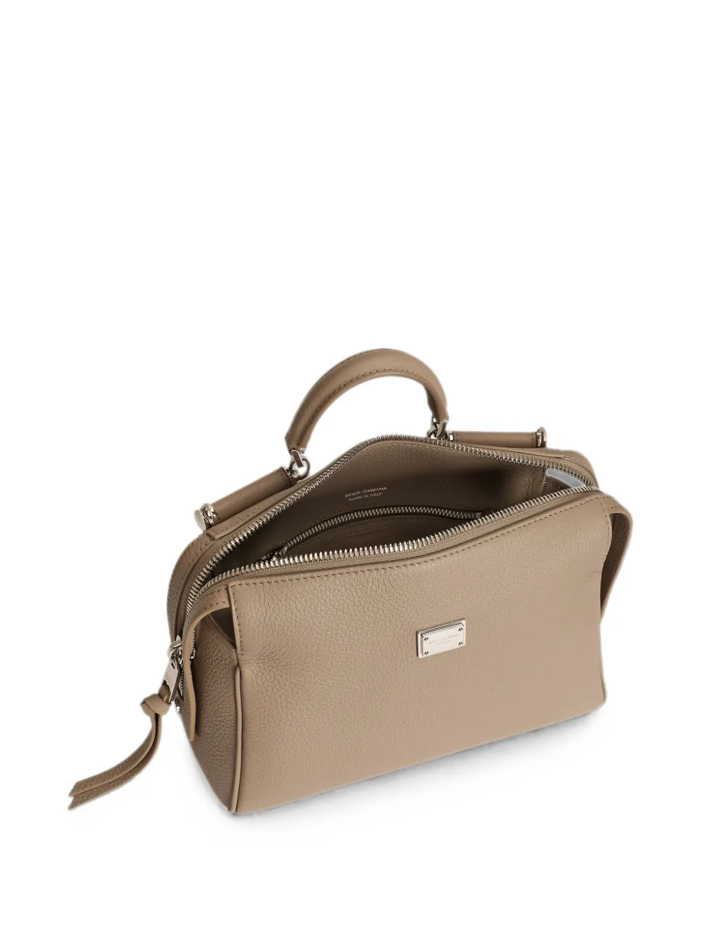 Dolce & Gabbana Vittoria kalfsleren handtas Beige