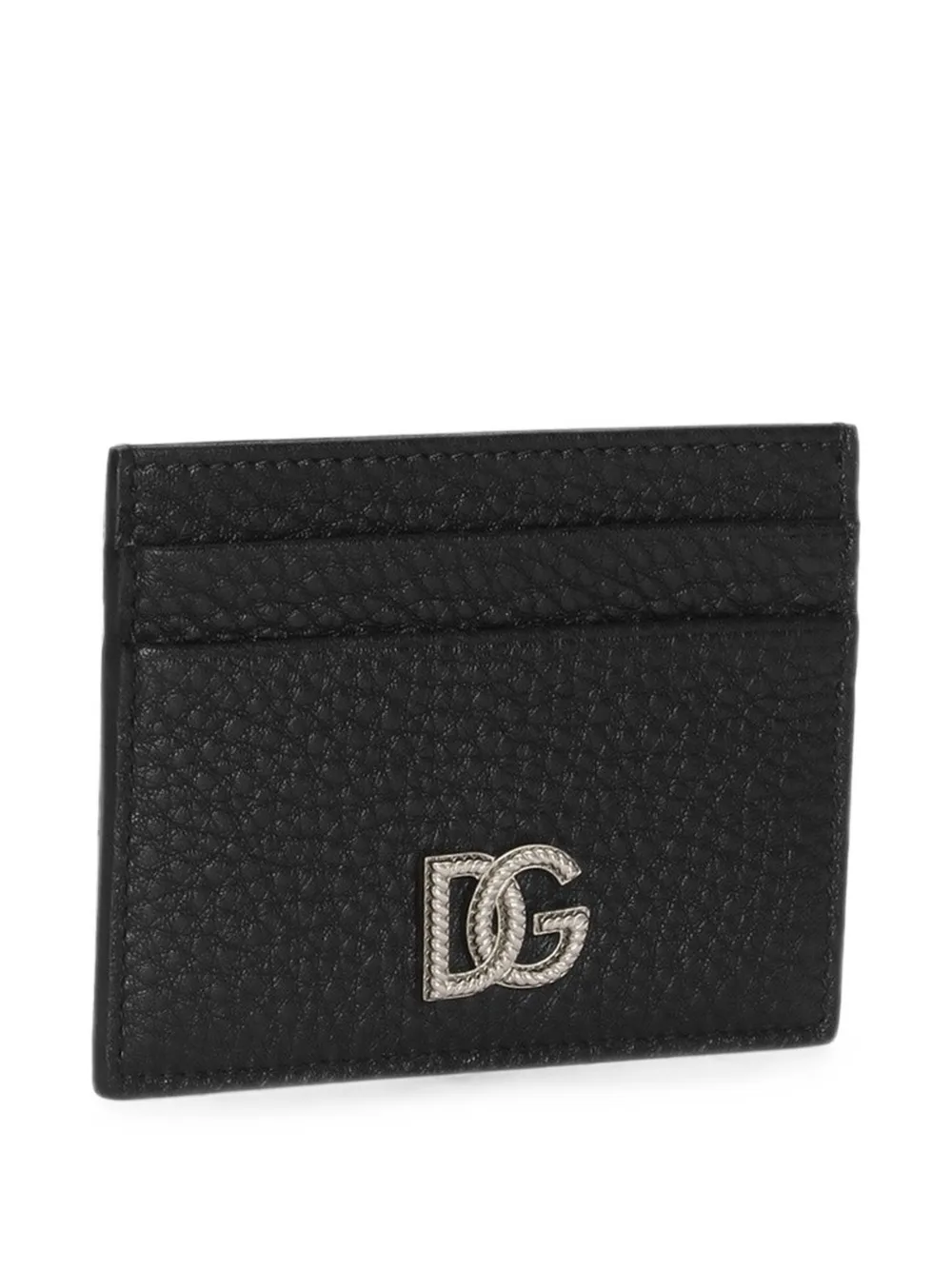 Dolce & Gabbana Kalfsleren pasjeshouder met logo Zwart