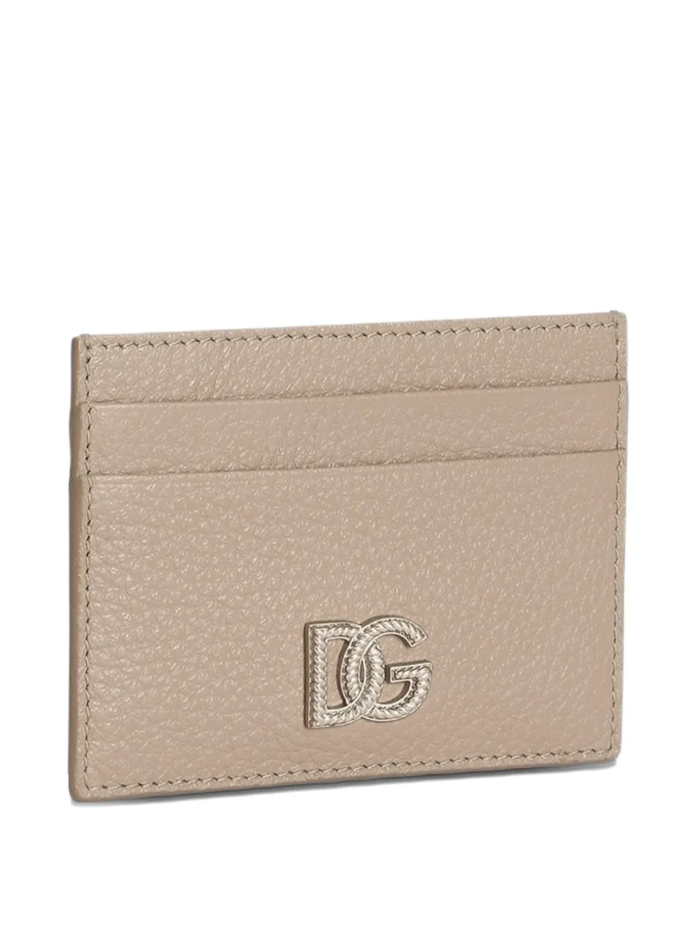 Dolce & Gabbana Kalfsleren pasjeshouder met logo Beige