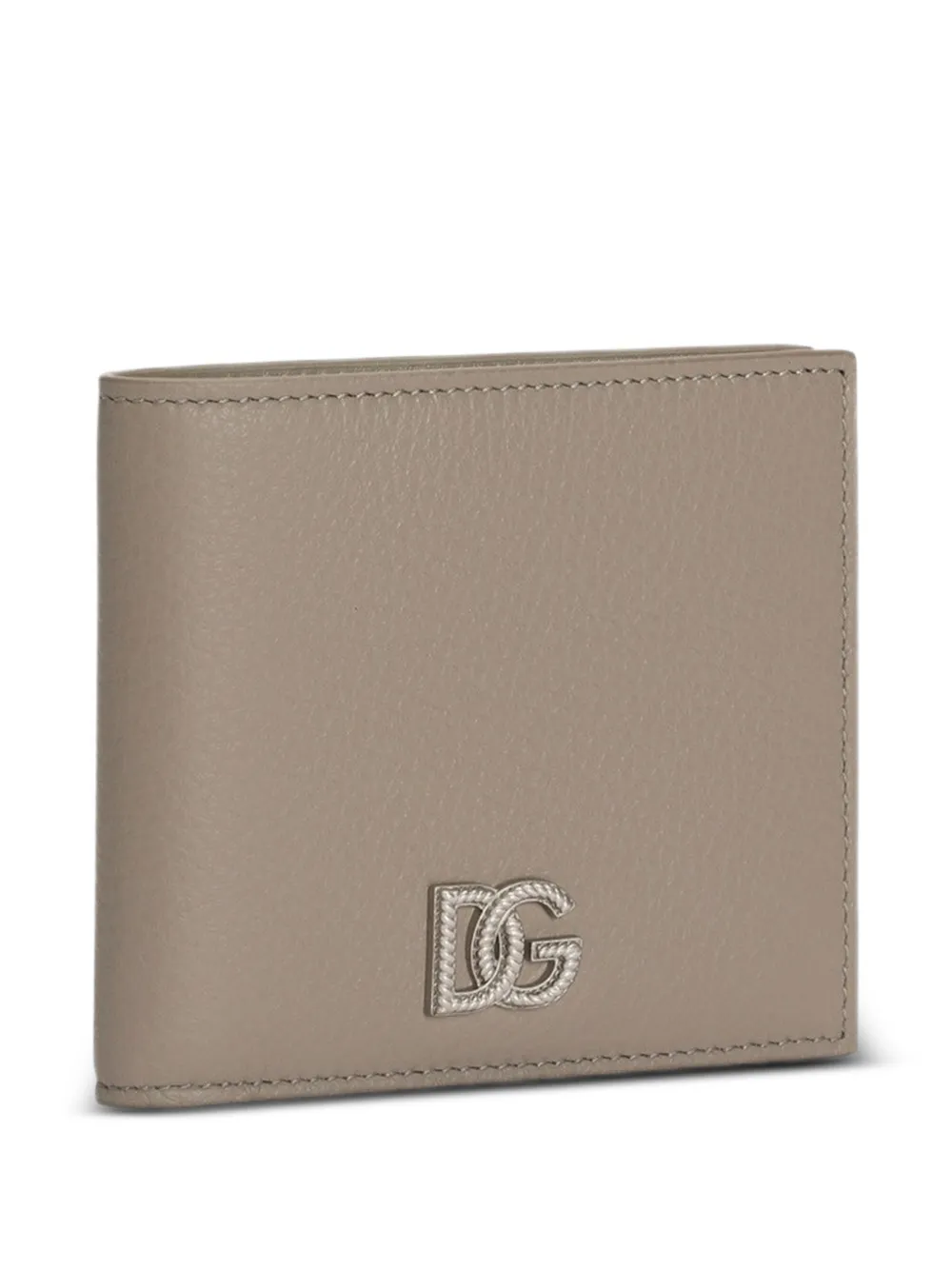 Dolce & Gabbana Kalfsleren portemonnee met logo Beige
