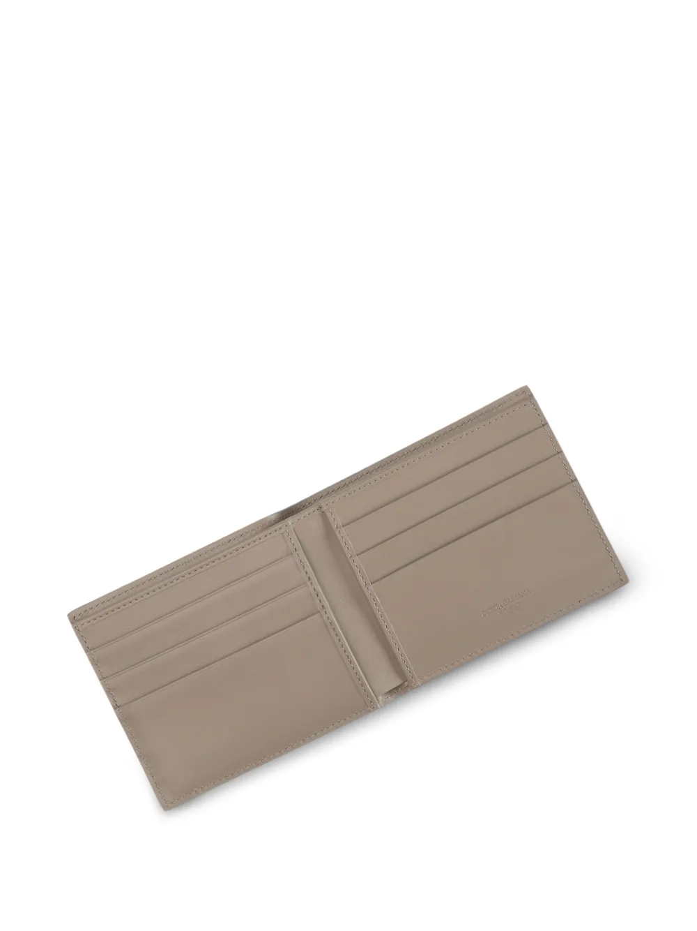 Dolce & Gabbana Kalfsleren portemonnee met logo Beige