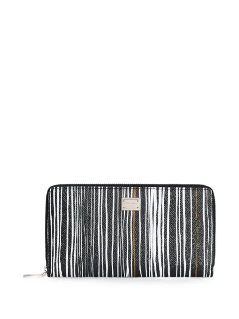 Dolce & Gabbana stripe-print calfskin wallet