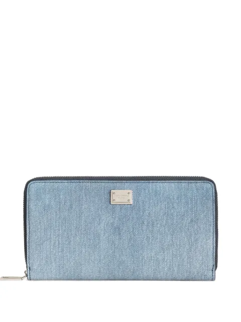 Dolce & Gabbana denim nubuck wallet