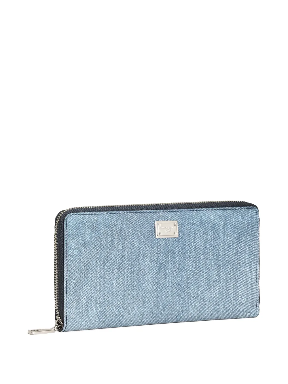 Dolce & Gabbana Denim nubuck portemonnee Blauw
