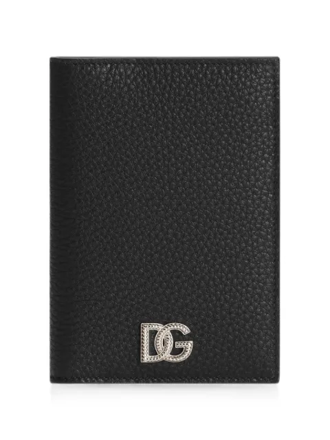 Dolce & Gabbana passport holder in calfskin with logo
