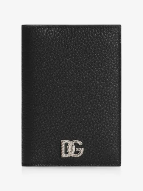 Dolce & Gabbana étui à passeport en cuir de veau à logo