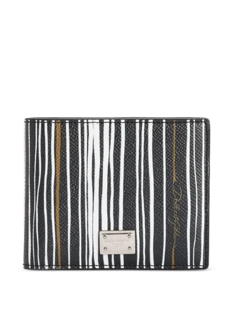Dolce & Gabbana stripe-print calfskin wallet