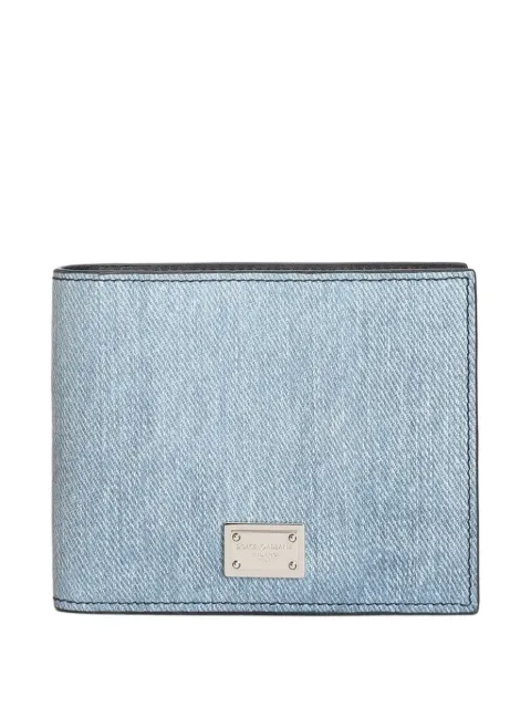 Dolce & Gabbana denim nubuck wallet