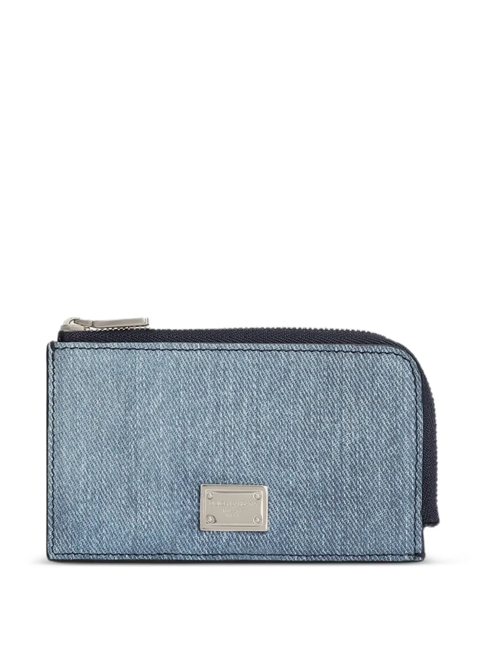 Dolce & Gabbana Portacarte in denim e nabuk - Blu