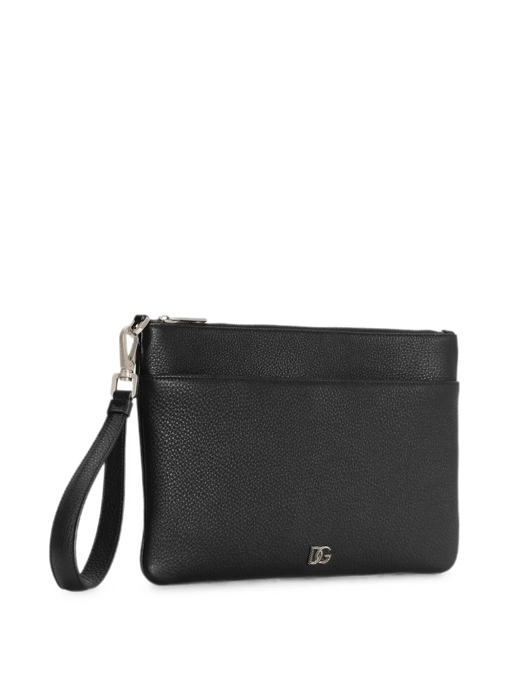Dolce & Gabbana Kalfsleren toilettas met logo Zwart