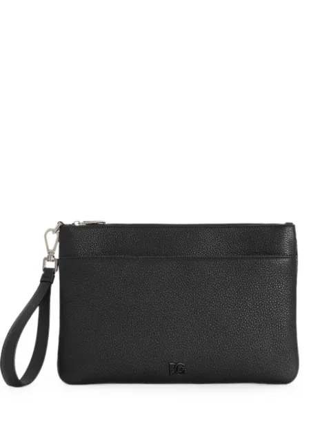 Dolce & Gabbana calfskin toiletry bag with logo