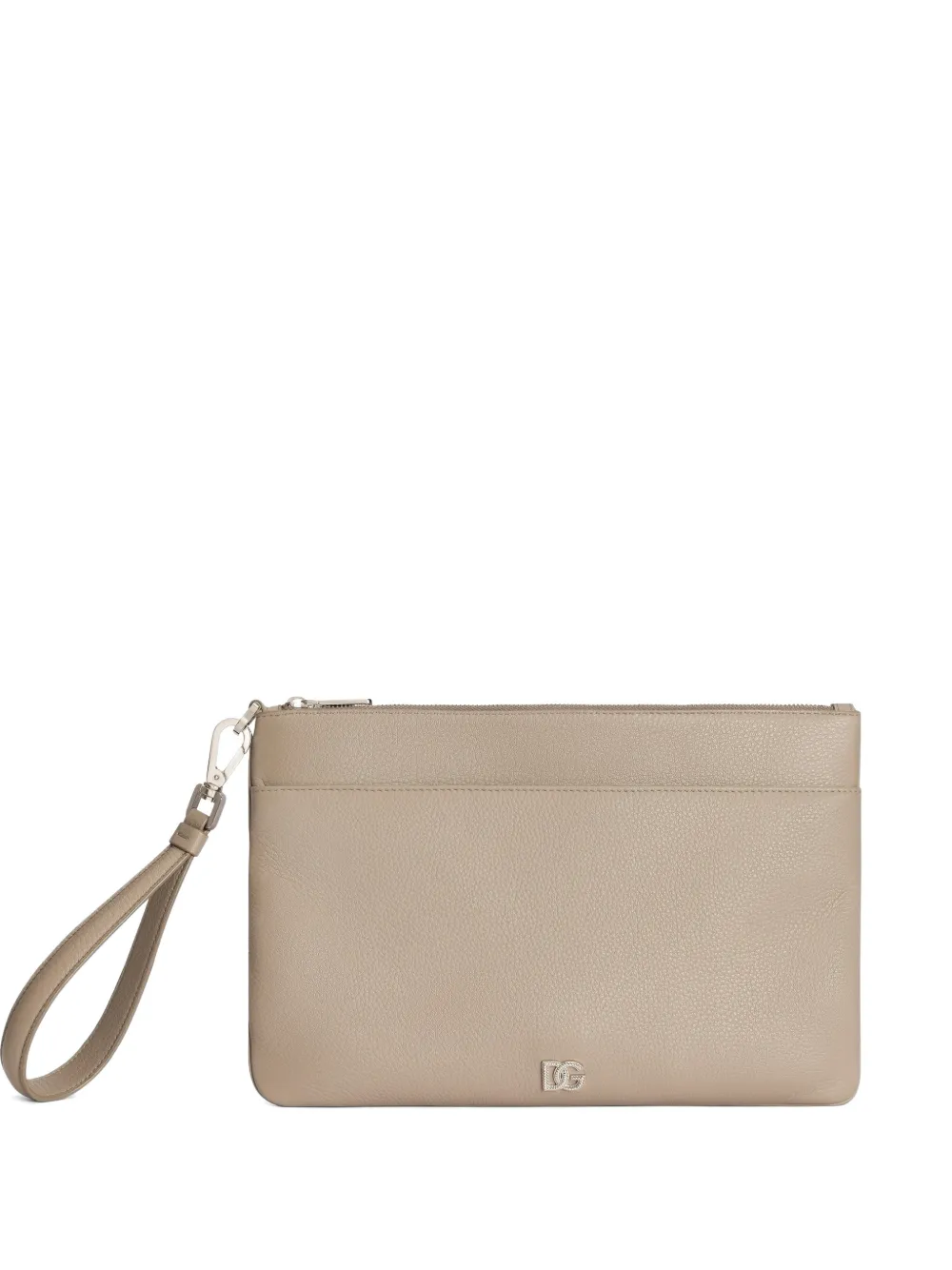 Dolce & Gabbana calfskin toiletry bag with logo - Nude
