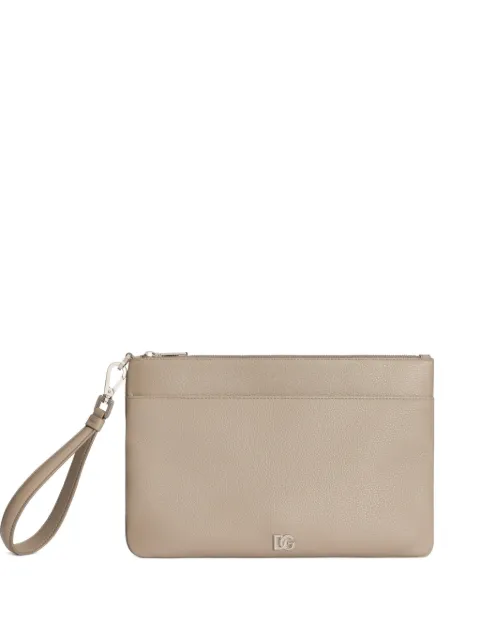 Dolce & Gabbana calfskin toiletry bag with logo