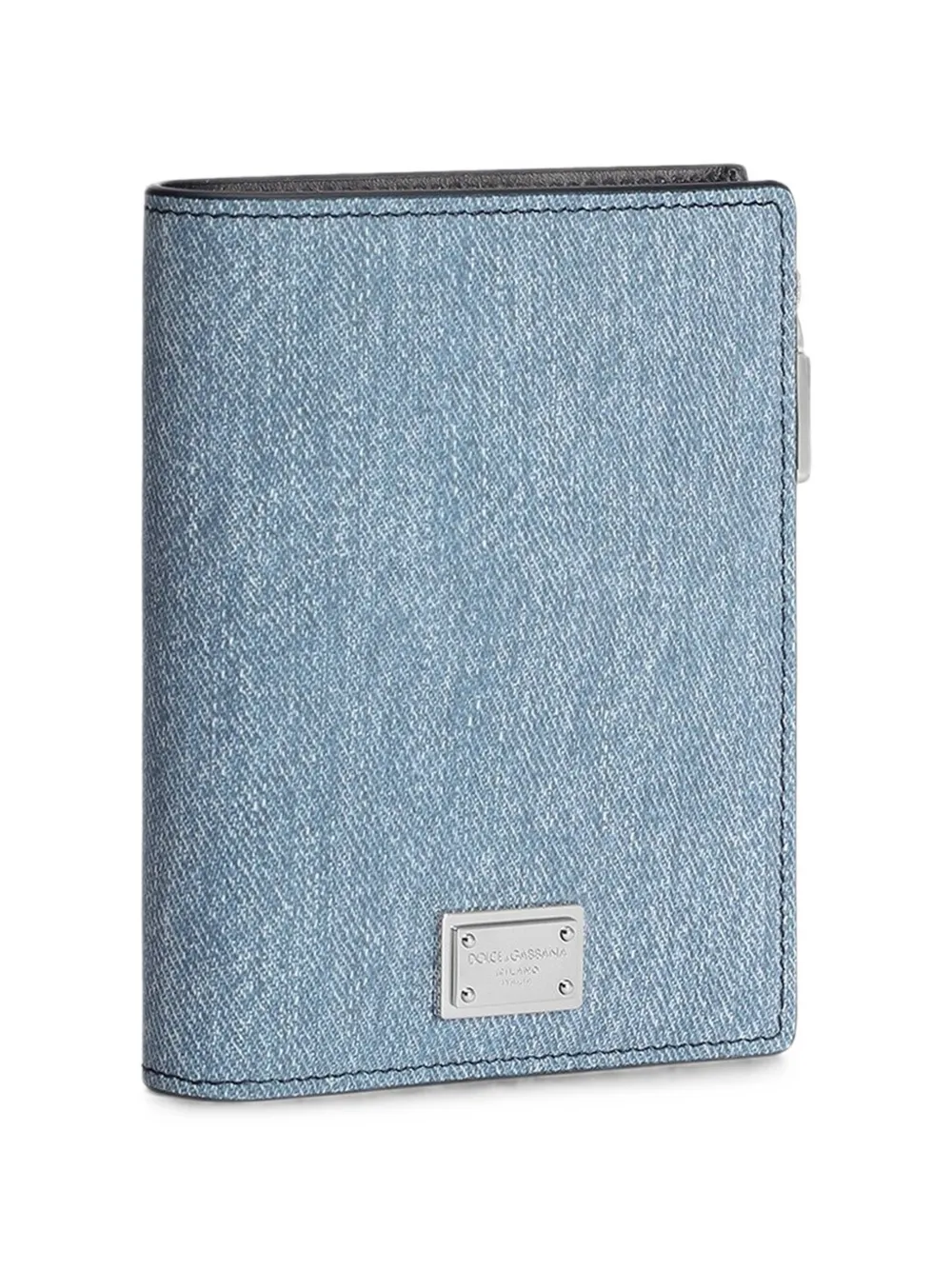 Dolce & Gabbana Portemonnee van denim nubuck Blauw