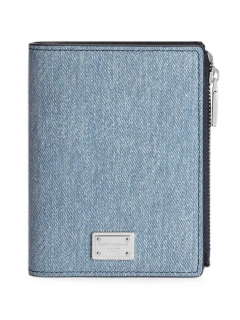 Dolce & Gabbana wallet in denim nubuck