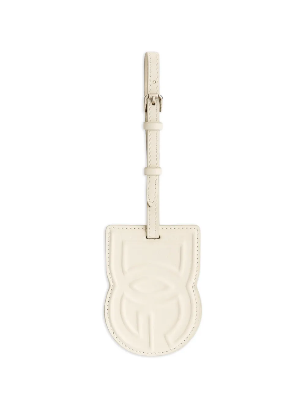 Dolce & Gabbana calfskin keychain with DG logo - Nude