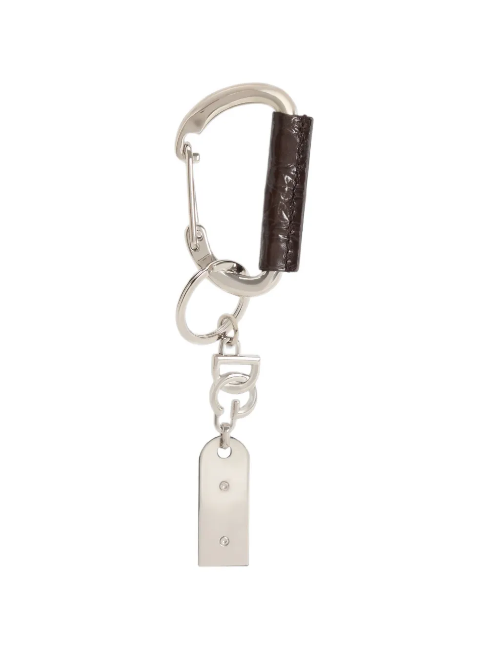 Dolce & Gabbana Sleutelhanger met DG-logo-plakkaat Zilver