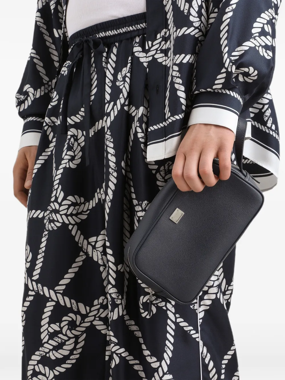 Dolce & Gabbana Kalfsleren toilettas Blauw