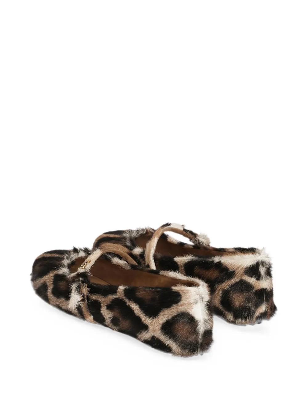 Dolce & Gabbana Leo leren ballerina's Beige