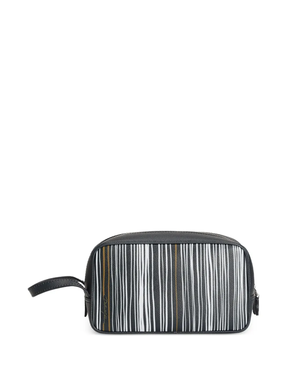 Dolce & Gabbana Kalfsleren gestreepte toilettas Blauw