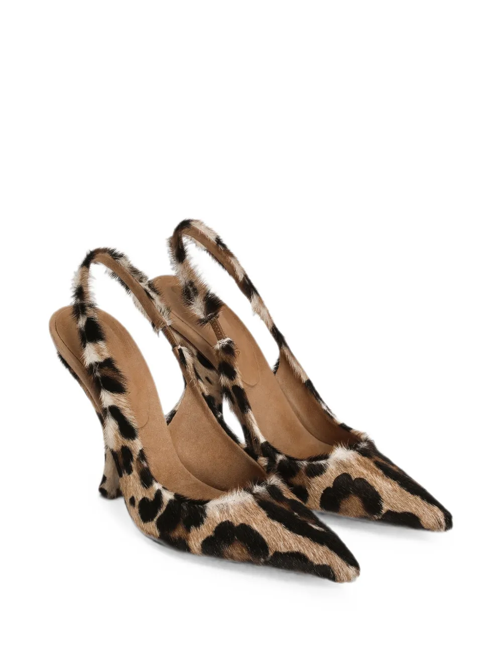 Dolce & Gabbana Leo leren slingback schoenen Beige