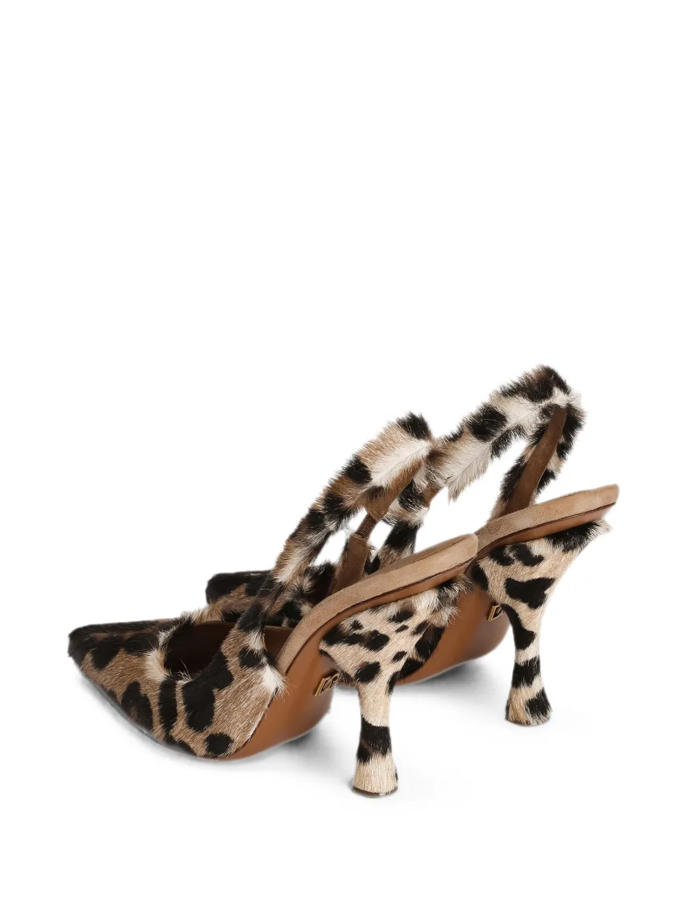 Dolce & Gabbana Leo leren slingback schoenen Beige