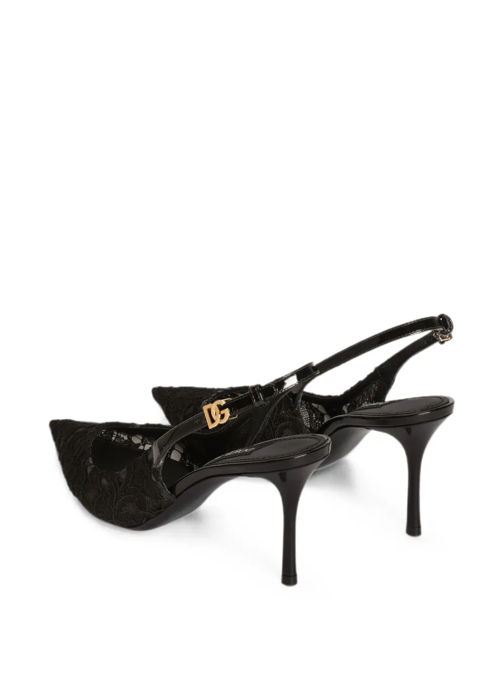 Dolce & Gabbana lace slingback pumps Zwart
