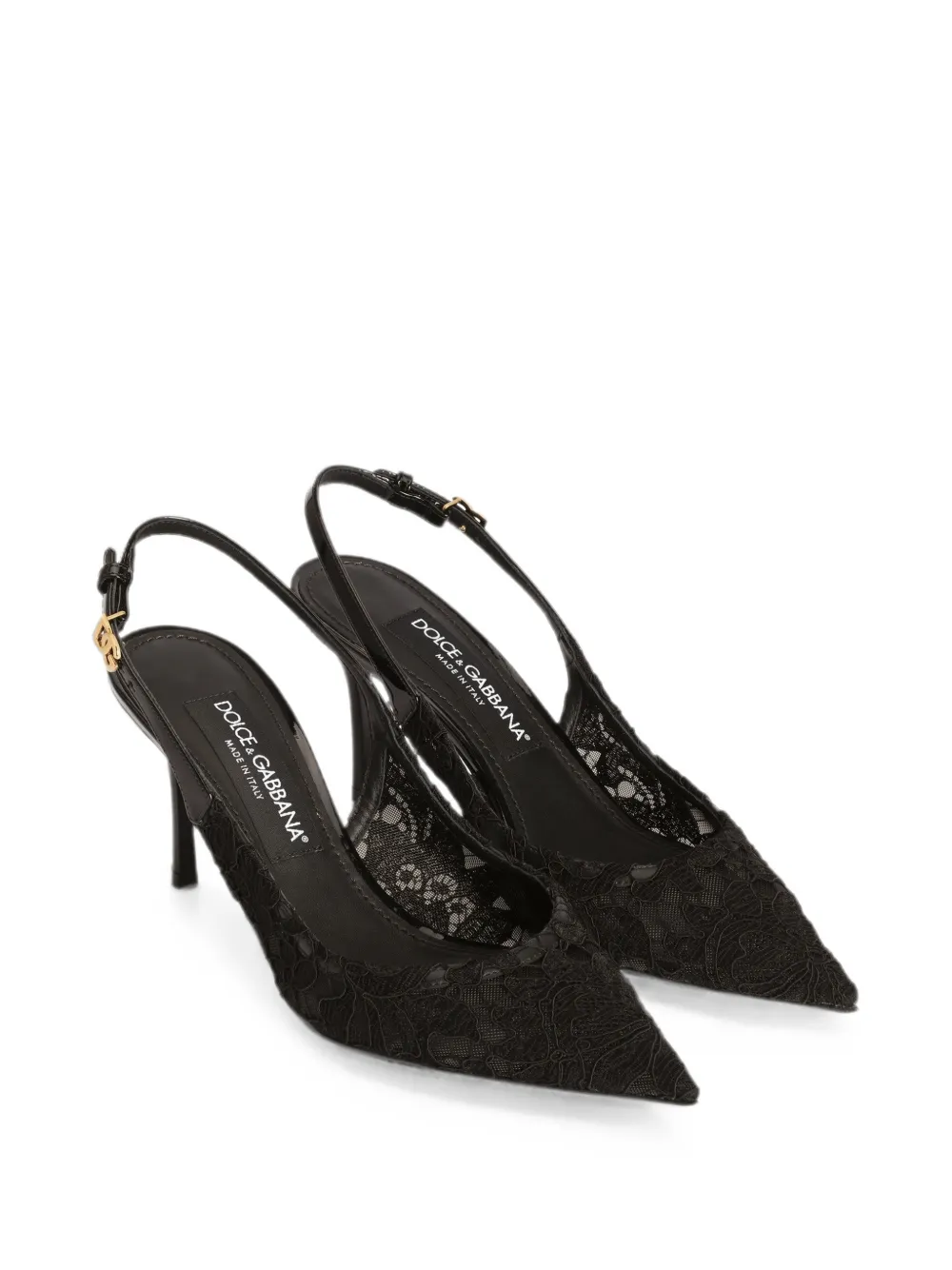 Dolce & Gabbana lace slingback pumps Zwart