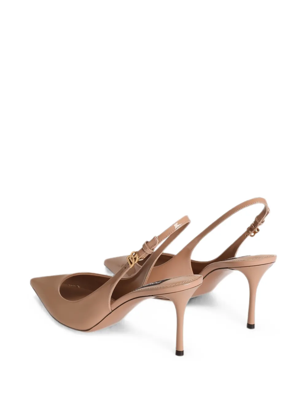Dolce & Gabbana patent slingback pumps Beige