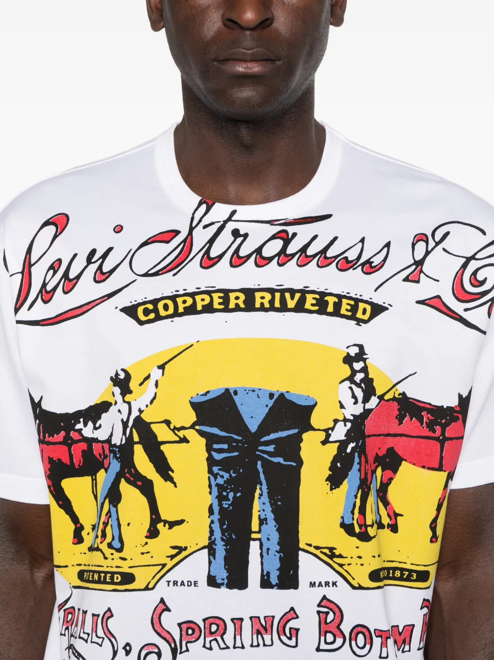 Junya Watanabe MAN x Levi's T-shirt met grafische print Wit