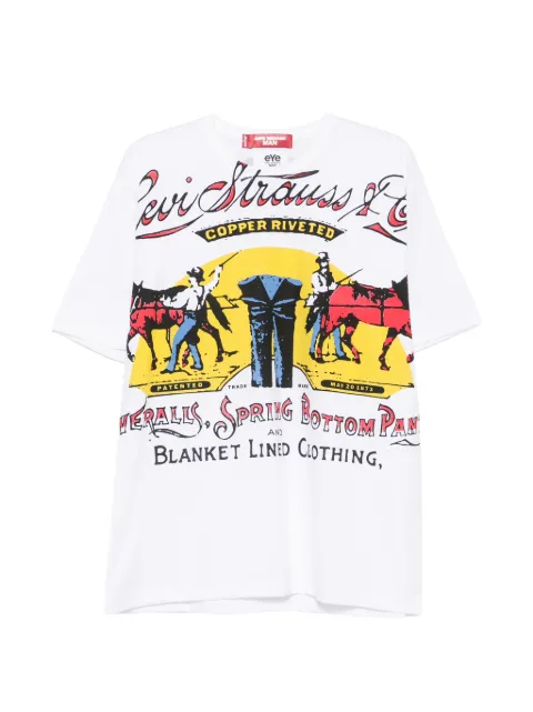 Junya Watanabe MAN playera con estampado gráfico en colaboración con Levi's