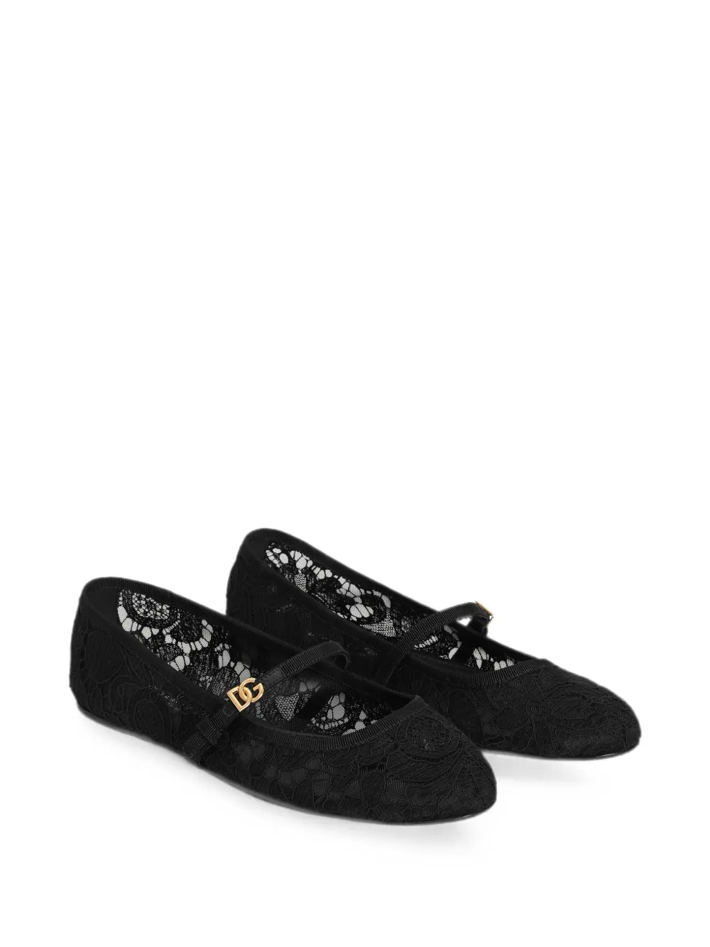 Dolce & Gabbana lace ballet flats Zwart